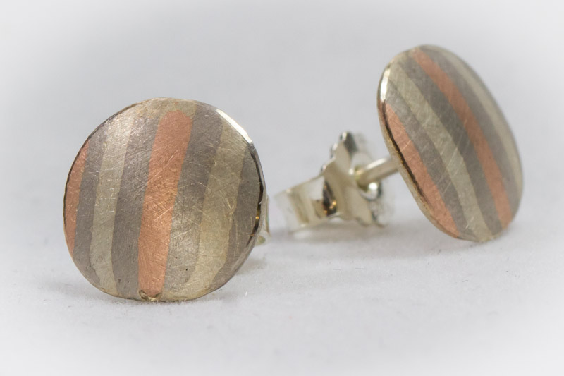 ohrstecker mokume gane